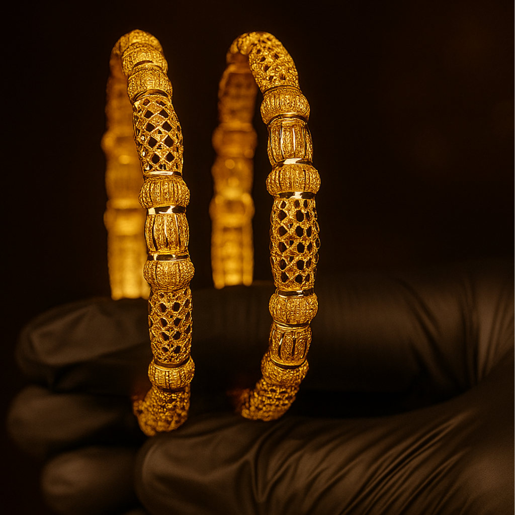 Luxurious Gold Plated Bangle Set