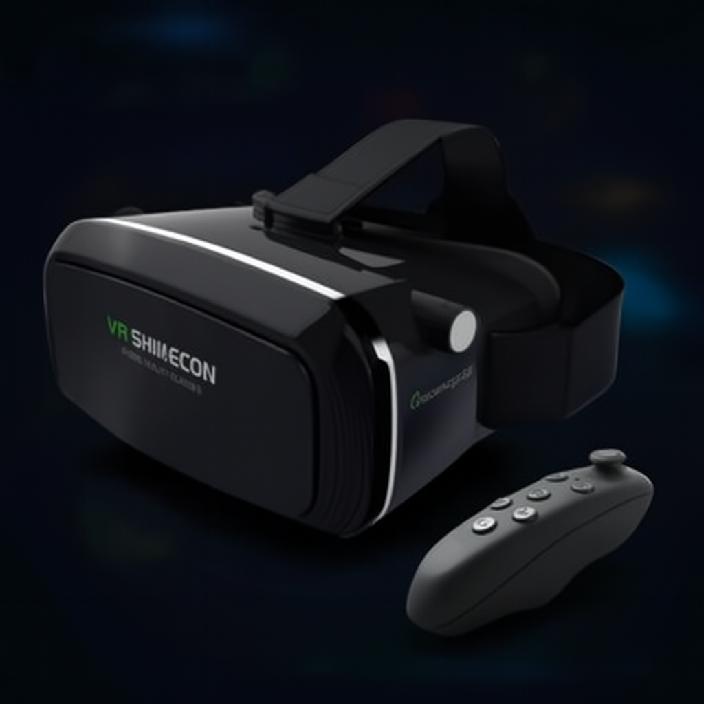 3d Virtual Reality Box. With Remote ( Black )