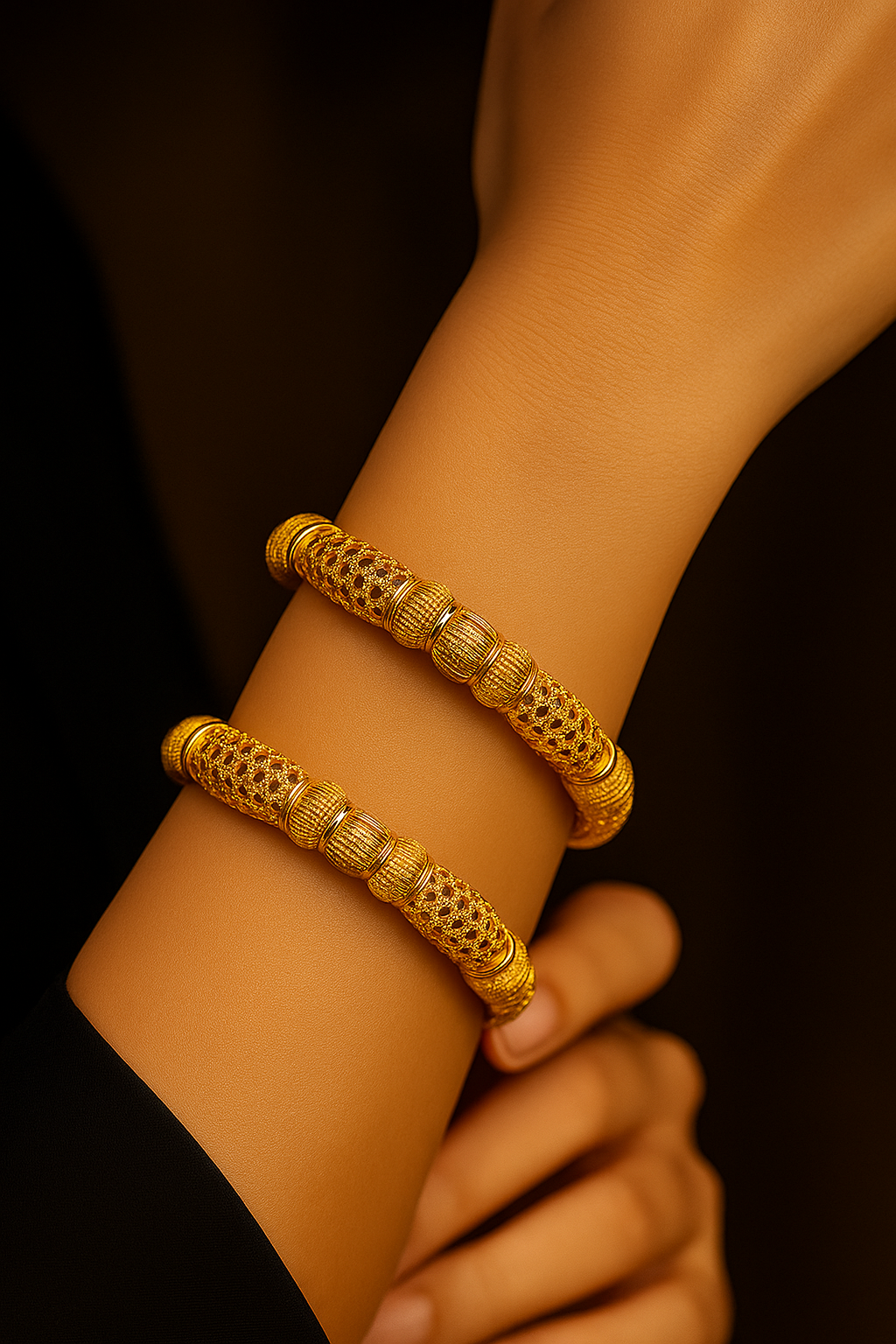 Luxurious Gold Plated Bangle Set
