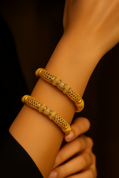 Luxurious Gold Plated Bangle Set