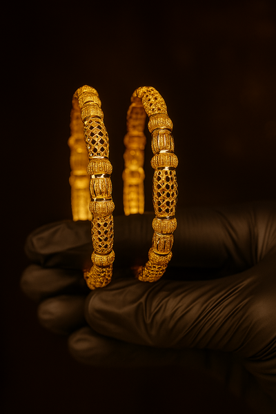 Luxurious Gold Plated Bangle Set