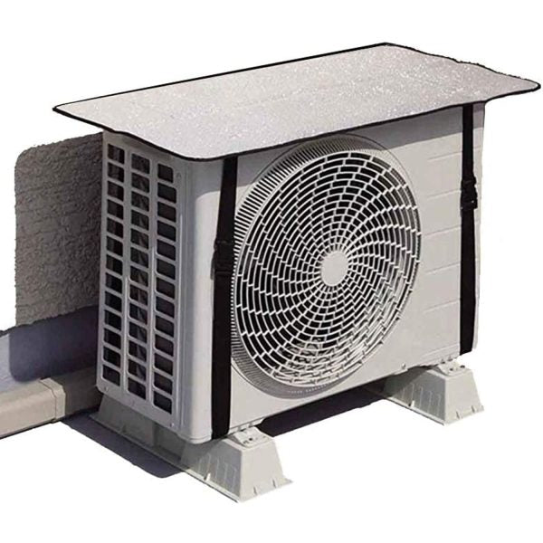 Ac Outdoor Unit Protector Heat Insulation Sunlight Shade Protector From Dust With Adjustable Buckle