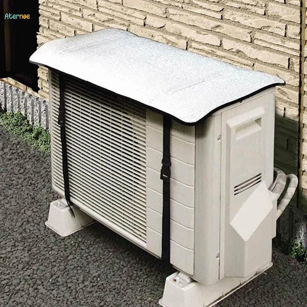 Ac Outdoor Unit Protector Heat Insulation Sunlight Shade Protector From Dust With Adjustable Buckle