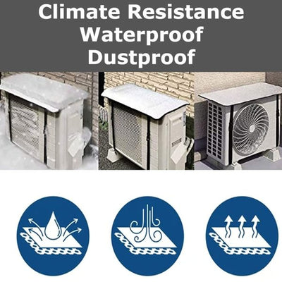 Ac Outdoor Unit Protector Heat Insulation Sunlight Shade Protector From Dust With Adjustable Buckle