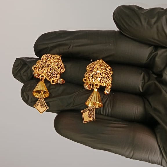 Luminous Gold Plated Earrings For Ladies And Girls | Gold Plated Earrings