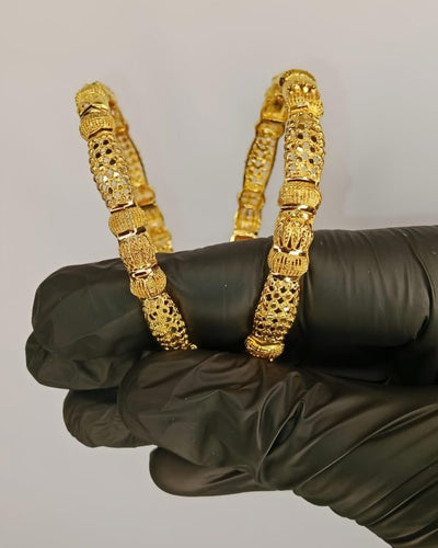 Luxurious Gold Plated Bangle Set