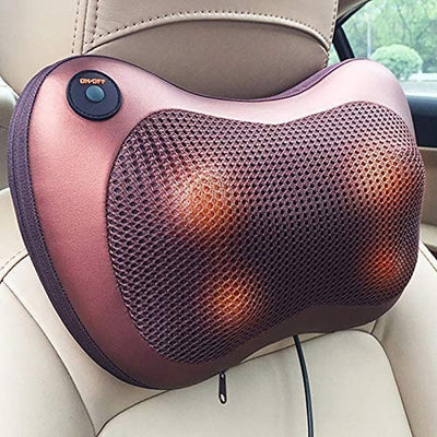 Head Massage Pillow Relax Vibrator Electric Shoulder Back Heating Kneading Infrared Therapy Shiatsu Neck Massager