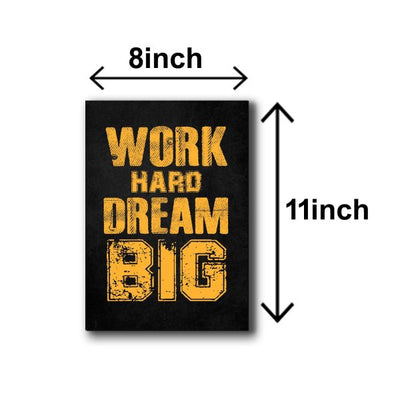 Pack Of 6 Motivational Quotes Sticky Wooden Canvas Frames For Wall Decore