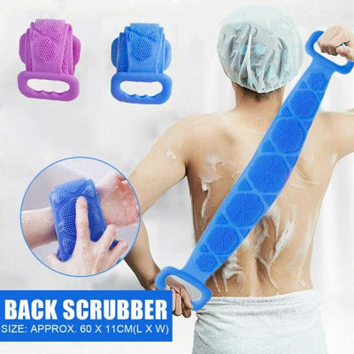 Single Side Bath Towel Scrubber ( Random Color ) | Silicone Scrubber